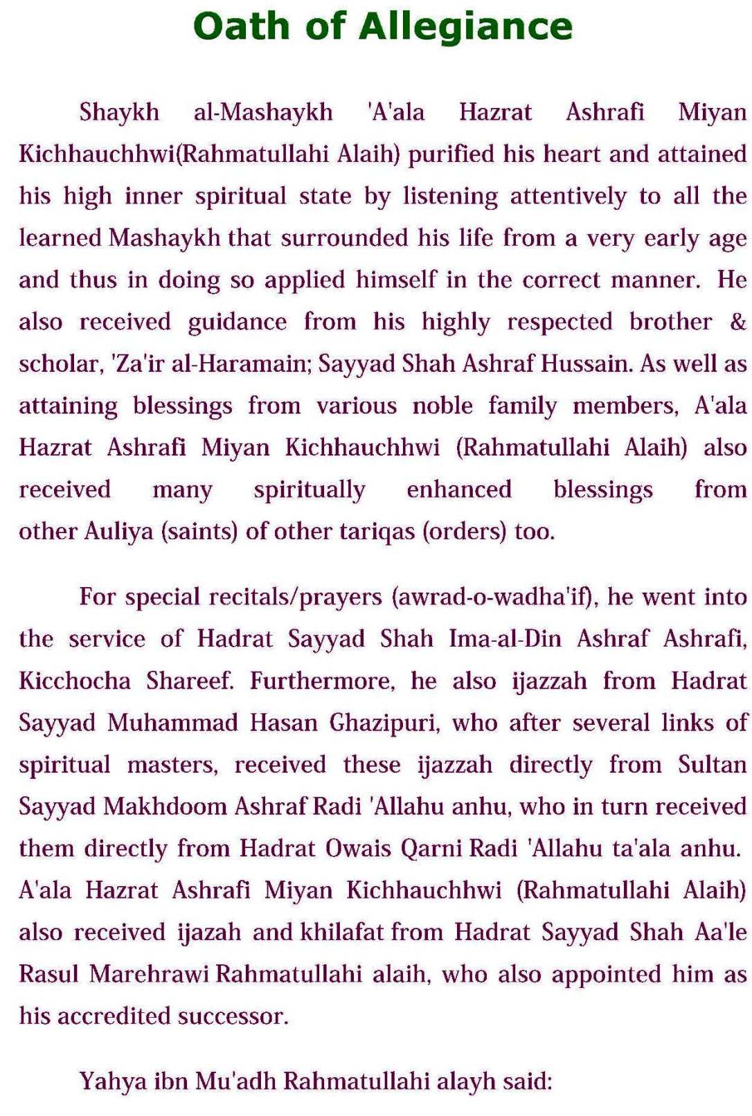 Aala Hazrat -9